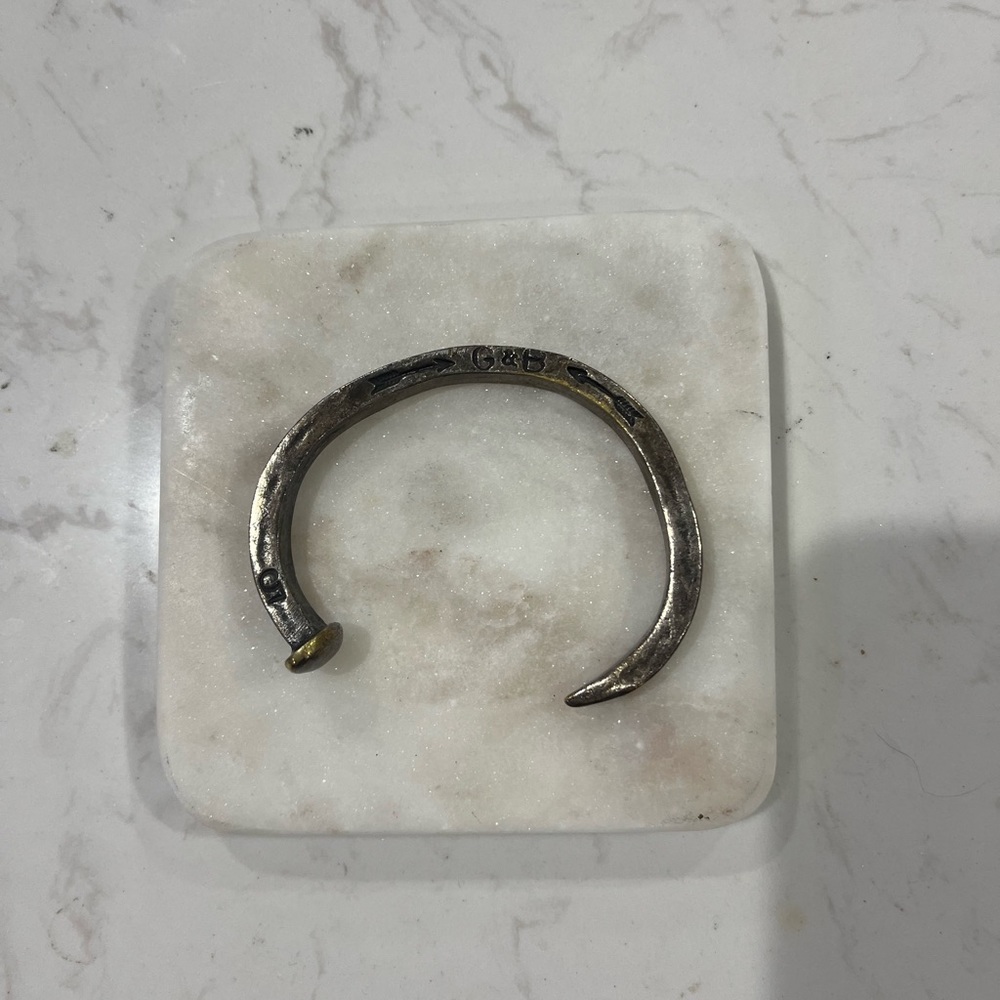 Giles and brothers railroad cuff brass/ pewter finish